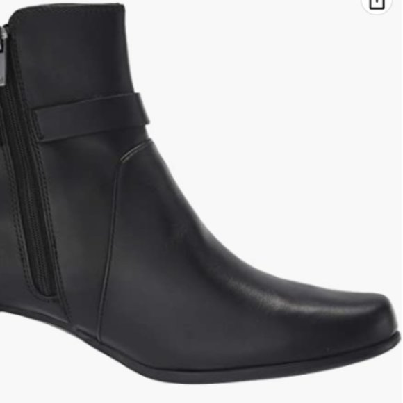 NEW Clarks Womens Leather Un Damson Mid Ankle Boot Sz 10 black - Picture 3 of 10
